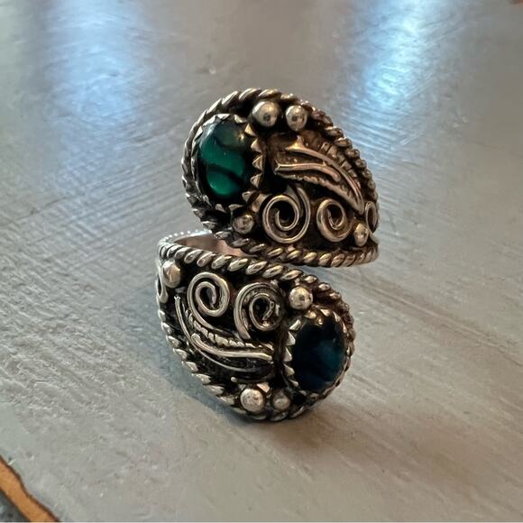 SC Signed Sterling Silver Ring Size 6.75 - Picture 2 of 11